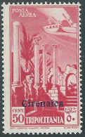 1932 CIRENAICA POSTA AEREA SOPRASTAMPATO 50 CENT MH * - P41-3 - Cirenaica