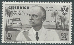 1934 CIRENAICA POSTA AEREA VOLO ROMA MOGADISCIO 80 CENT MNH ** - P41-9 - Cirenaica