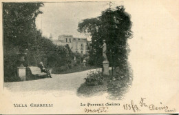 LE PERREUX SUR MARNE Villa Charelli 44 Ave Bellevue Propriétaire Assis Sur Le Banc Jardiniers Au Travail Statue - Le Perreux Sur Marne