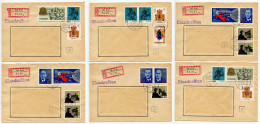 Germany East 1967 6 Registered Covers; Berlin Postmarks; Mix Of Commemorative Stamps - Cartas & Documentos