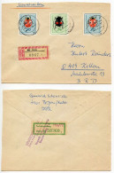 Germany East 1968 Registered Cover; Halle To Kellen; Insect Stamps; Tauschsendung Exchange Control Label - Lettres & Documents