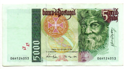 5000 Escudos Note - Billet De 5000 Escudos - Septembre 1996 - TTB - Portugal