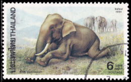 Thailand Stamp 1991 Elephants 6 Baht - Used - Thaïlande