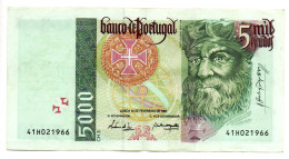 5000 Escudos Note - Billet De 5000 Escudos - Février 1997 - TB - Portugal