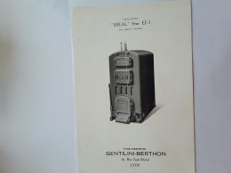 GENTILINI-BERTHON LYON. CHAUDIERES ET ROBINETS - Publicidad