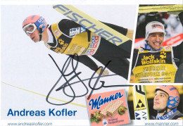 2) Autogramm Manner AK Skispringer Andreas Kofler Innsbruck Tirol Fulpmes Im Stubaital Olympiasieger FIS ÖSV Österreich - Handtekening