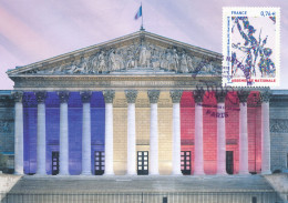 FRANCE - TIMBRE N° 4978 SUR CARTE MAXIMUM OBLITEREE AVEC CAD DU 19 SEPTEMB 2015 LIBERTE EGALITE FRATERNITE JONONE - 2010-2019