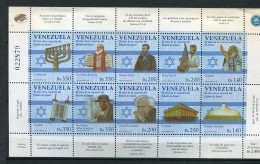 Vénézuéla ** N° 2083 à 2092 - Cinquantenaire De L' Etat D' Israel - Venezuela