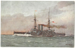 CPA HMS GLORY - Ed. Raphael Tuck & Sons Oilette - Our Ironclads - Series V - Oorlog