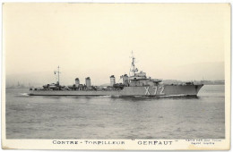 CPA Contre-Torpilleur GERFAUT - Ed. Marius Bar , Toulon - Guerra