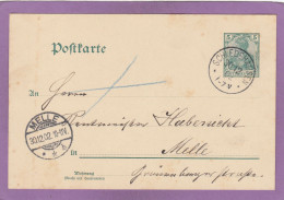 GANZSACHE MIT STEMPEL " SCHLEDEHAUSEN ". - Cartes Postales