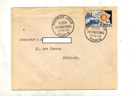 Lettre  Fdc 1955 Paris Rotary - 1950-1959