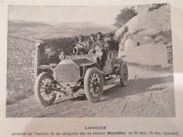 1906 COURSES AUTOMOBILES DU MONT VENTOUX ET DE SALON - MOTOBLOC - ALCYON - COTTEREAU - MIEUSSET - LA VIE ILLUSTRÉE - 1900 - 1949