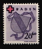 Fr. Zone Baden 43A Postfrisch #HZ020 - Bade