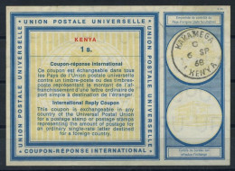 KENYA  Vi19  1s.  International Reply Coupon Reponse  IRC IAS Cupon Respuesta  KAKAMEGA 06.09.68 - Kenya, Uganda & Tanganyika