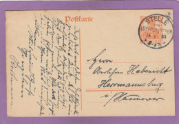 GANZSACHE MIT STEMPEL " STELLE IM LÜNBURGISCHEN ". - Postcards