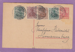 GANZSACHE MIT ZUSATZFRANKATUR UND STEMPEL " WAHRENHOLZ ". - Cartes Postales