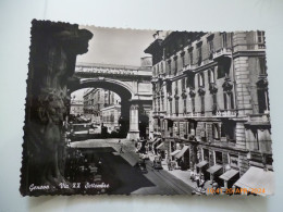 Cartolina Viaggiata "GENOVA Via XX Settembre" 1955 - Genova (Genoa)