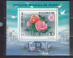 Romania 1989 - Stamp Exhibition BULGARIA'89, Sofia, Mi-Nr. Block 253, MNH** - Nuovi