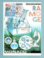 Carte Maximum Monaco 1986 - Europa 1986 - YT 1520 Programme Ramoge - Cartes-Maximum (CM)