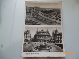 Cartolina Viaggiata "Saluti Da Genova" Vedutine 1956 - Genova (Genoa)