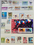 Collection De Timbres Sur Le Thème Du Vélo. - Collections (sans Albums)