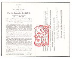 DP Martha Eugenia De Korte ° Kruishoutem 1887 † Gent 1959 X Richard Rigoir // Faes De Groote Maes Duson - Devotion Images