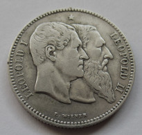 Belgie 2 Franc, 1880 50th Anniversary Of Independence - 2 Francs