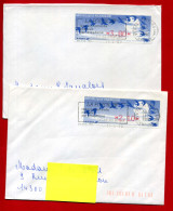 1990 - 2 Enveloppes Avec Vignettes DIVA - Oblitération SECAP à PARIS ETOILE - 1990 Type « Oiseaux De Jubert »