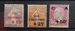 04 - 24 - France - 1928 - Caisse D'amortissement N°249 - 250 - 251 * - Nuovi