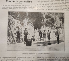 1902 Revue Automobile "  LA LOCOMOTION " - Route Près De MONACO - Le Goudronnage Contre La Poussière - 1900 - 1949