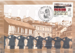 FRANCE - TIMBRE SUR CARTE MAXIMUM N° 4865 OBLITEREE AVEC CAD DU 9 JUIN 2014 MARTYRS DE TULLE - 2010-2019