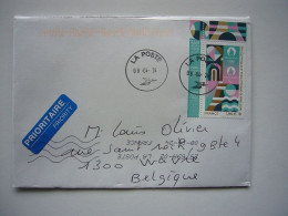 Avion / Airplane / Lettre De Cluses Pour Wavre / Cachet - LA POSTE 08.04.24. - 1960-.... Briefe & Dokumente