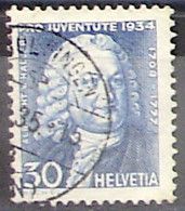 Schweiz Suisse Pro Juventute 1934: Albrecht Haller Zu WI 72 Mi 284 Yv 281 Mit Stempel KONOLFINGEN.35 BERN (Zu CHF 14.00) - Gebraucht