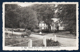 Spa. Entrée Du Parc. Sources De La Géronstère, Eau Minérale Gazeuse. 1951 - Spa