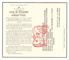 DP Jules De Poortere ° Kruishoutem 1871 † 1953 X Romanie Tytgat // Fasceau Vandevelde Van Hauwaert Dhondt - Andachtsbilder