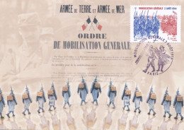 FRANCE - TIMBRE SUR CARTE MAXIMUM N° 4889 OBLITEREE AVEC CAD DU 2 AOUT 2014 CENTENAIRE DE LA MOBILISATION GENERALE - 2010-2019