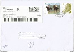 Spain  - 2006 - Horse   - Stamps  Used On Cover Cover To India.. ( Condition As Per Scan ) ( OL 31/03/2019) - Hippisme