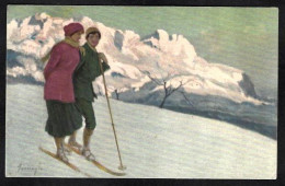 CPA Ski Patinage Sport D'hiver De Neige écrite - Winter Sports