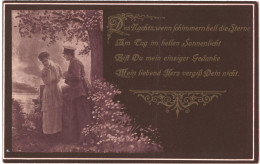 CPA Carte Postale  Germany Couple Des Nachts Wenn Fchimmern Hell Die Sternr...   VM79848 - Couples