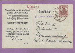 ZENTRALSTELLE ZUR VERBREITUNG GUTER DEUTSCHE LITERATUR. PRIVATE GANZSACHE 5 1/2 PF. AUS WINNENDEN. - Postcards