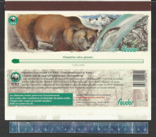 WWF OURS BRUN ( BROWN BEAR BRUINE BEER ) - MATCHBOX SKILLETS FEUDOR FRANCE - Zündholzschachteletiketten