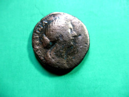 Faustina II (junior) (128-175) As. Très Joli Portrait. Revers: Juno Seated Left. Belle Pièce Circulée. 40 Euros. - La Dinastia Antonina (96 / 192)