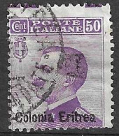 ERITREA - 1903 - MICHETTI C. 50 - USATO  (YVERT 27 - MICHEL 27 - SS 27) - Erythrée