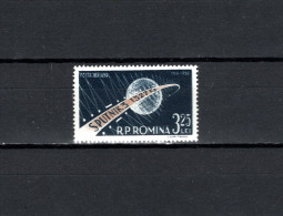 Romania 1958 Space, Sputnik 3, Stamp MNH - Europe