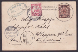 Kiauchau / China - 1903 Weihsien Combination PPC Via Tsingtau To Germany - Kiautschou