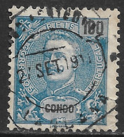 Portuguese Congo – 1898 King Carlos 100 Réis Used Stamp LANDANA Cancel - Congo Portugais