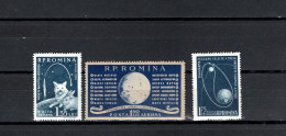 Romania 1959 Space Exploration Set Of 3 MNH - Europe