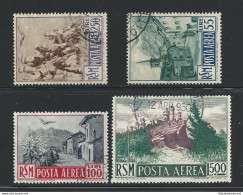 1951 SAN MARINO, Posta Aerea , N° 95  300 Lire Bruno-rosso E Bruno ANNULLO Prim - Autres & Non Classés