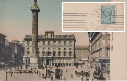 Roma - Piazza Colonna - Viaggiata 1910 - Annullo Senza Fine Linee Parallele - Places